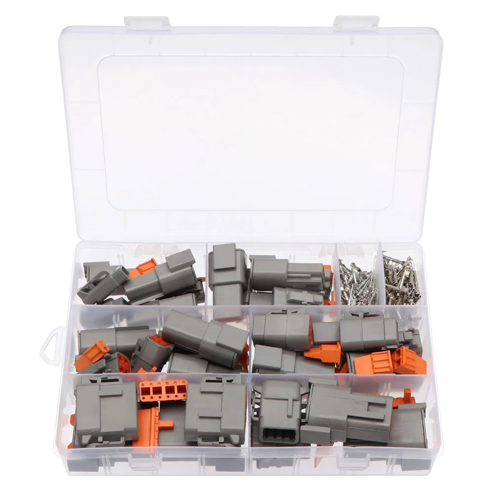 Комплект водонепроницаемых коннекторов для проводов DTM06 2/3/4/6/8/12S, автомобильные электрические соединительные штыри, жгут грузовиков, 202 шт.