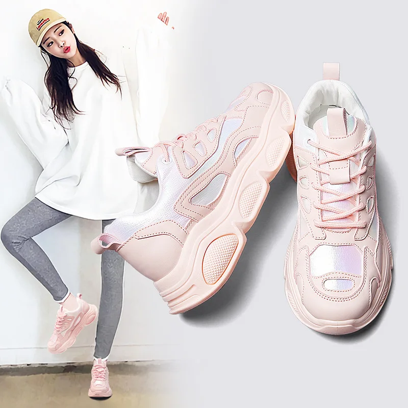 

XEK New 2019 Autumn Fashion Women Casual Shoes Platform Shoes Women Sneakers Ladies White Trainers Chaussure Femme YYJ132