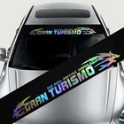 Декоративные наклейки на лобовое стекло, 130x21 см, светоотражающие декоративные наклейки для стайлинга автомобиля, модные наклейка на ветровое стекло спереди и сзади