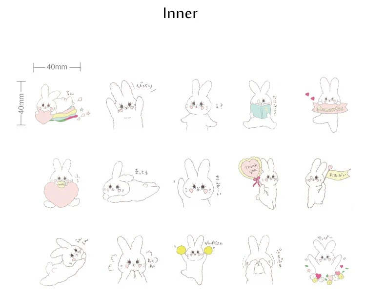 45 шт./кор. Kawaii канцелярские наклейки кремовый кролик наклейки для скрапбукинга сделай сам для украшения дневника Escolar школьные принадлежности