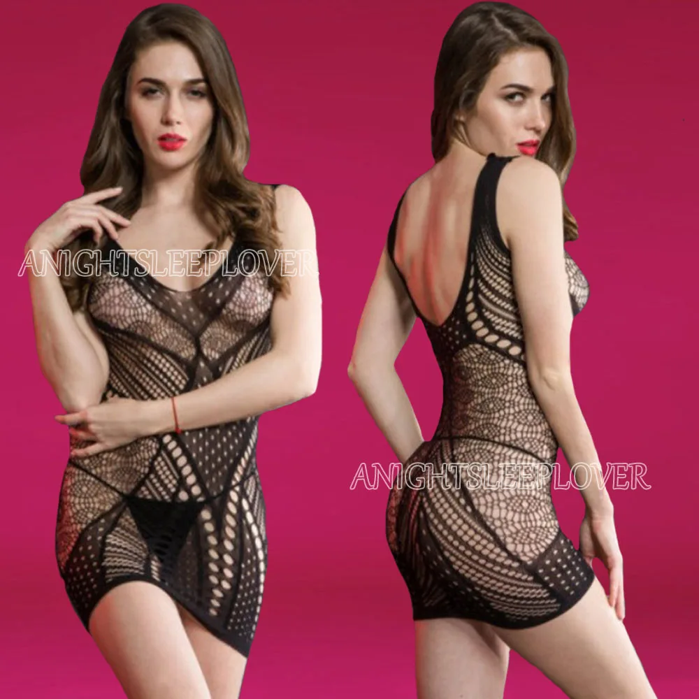 

Женское Сетчатое сексуальное платье, облегающее платье, эротическое нижнее белье, прозрачные платья миди
