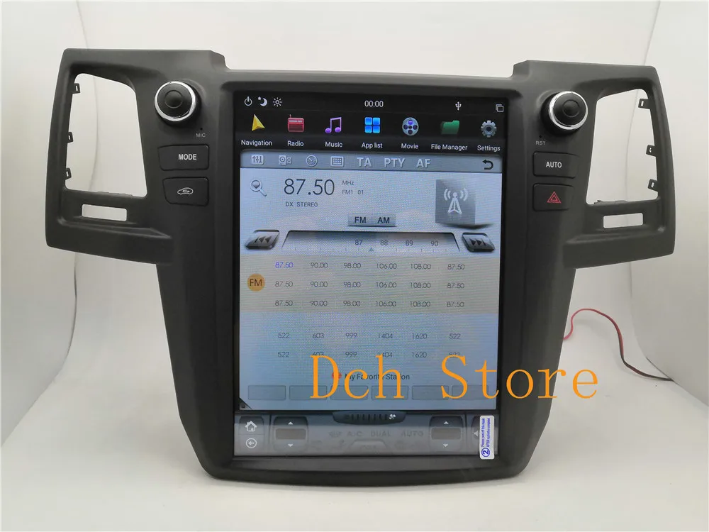 12,1 дюймов вертикальный tesla стиль Android 8,1 автомобильный dvd-плеер gps навигация авто для Toyota Fortuner hilux 2008- Радио Стерео ips