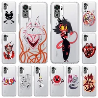 american anime helluva boss phone case for xiaomi poco x3 nfc m3 redmi note 9s 9 8 10 pro 7 8t 9c 9a 8a k40 silicone clear cover