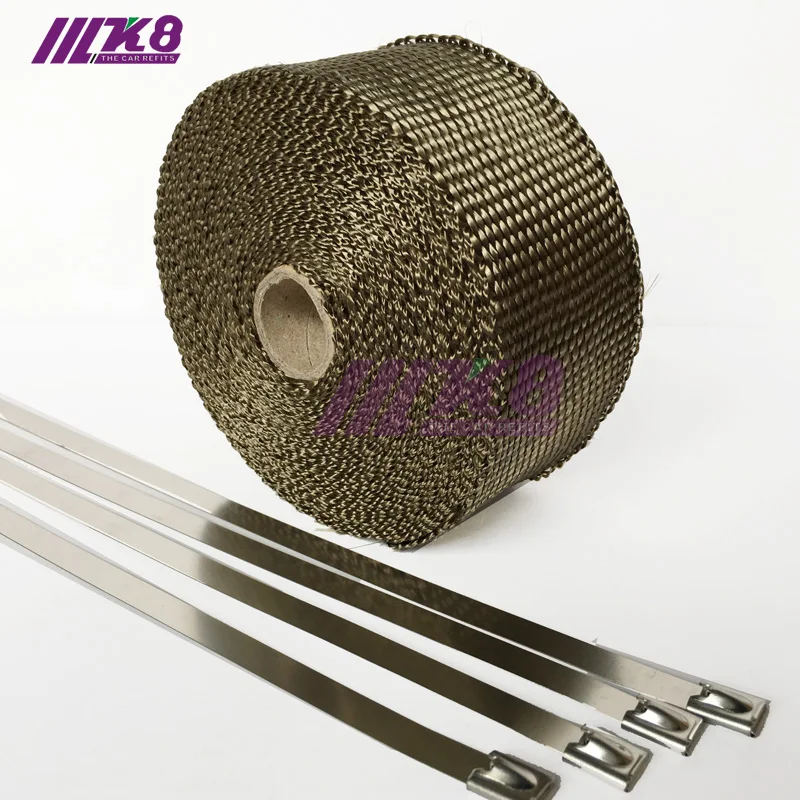 Автомобильный мотоцикл 10 м Выхлопная Передняя труба анти Горячая обертка