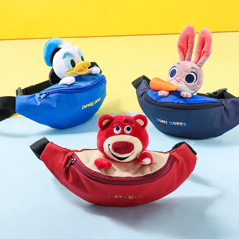 

Disney Genuine Fashion Cartoon Cute Oxford Cloth Waist Bag Image Doll Crossbody Bag Multifunctional Mummy Bag Baby Diaper Bag