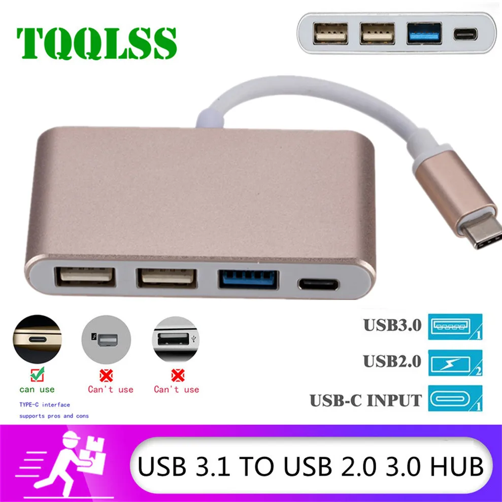 

USB Type C 4 Ports HUB Adapter PD USB 3.0 USB 2.0 Multiport USB Splitter 5Gbps Super Speed Data Transfer Hub For Laptop Macbook