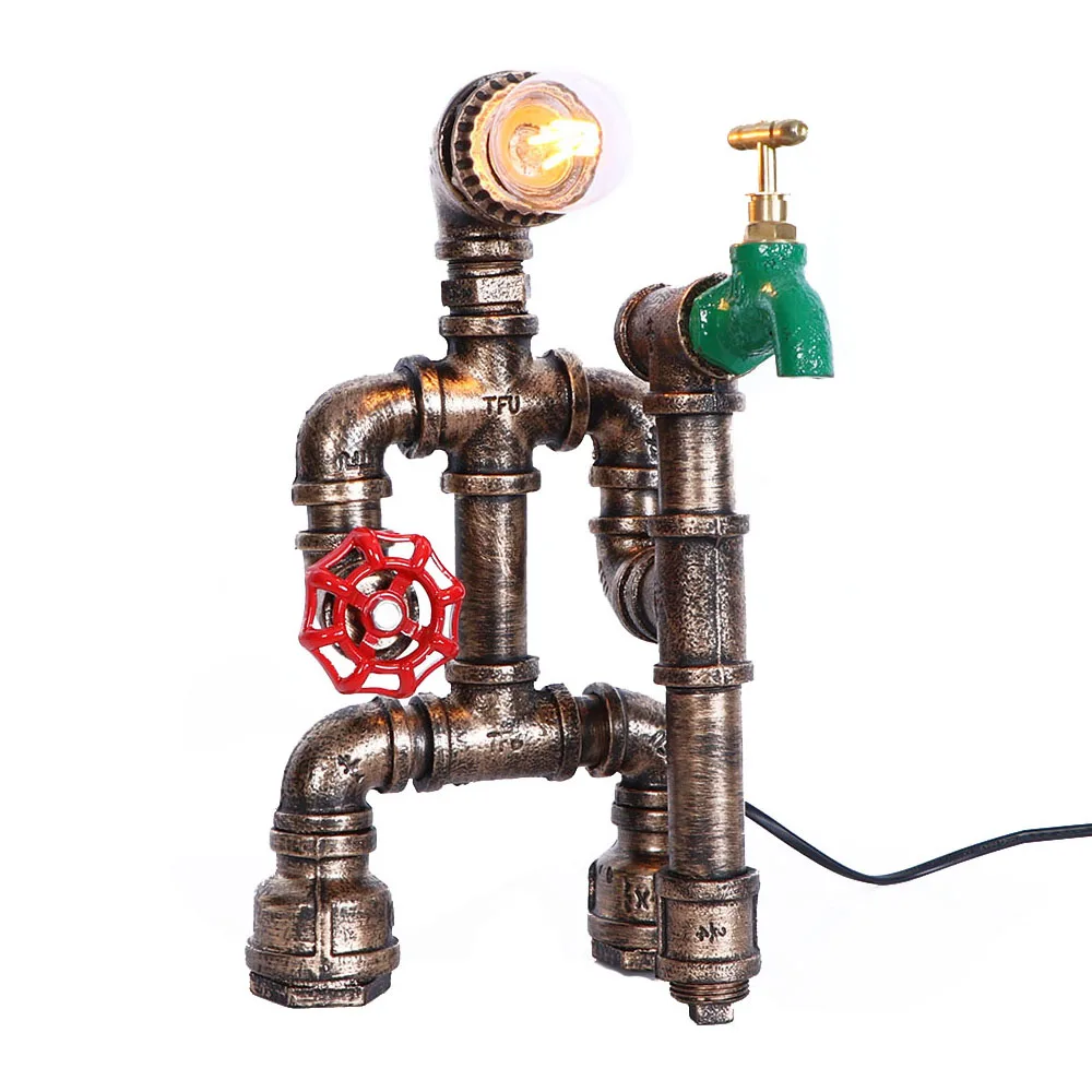 Настольная лампа rober водопроводные настольные лампы промышленный стиль