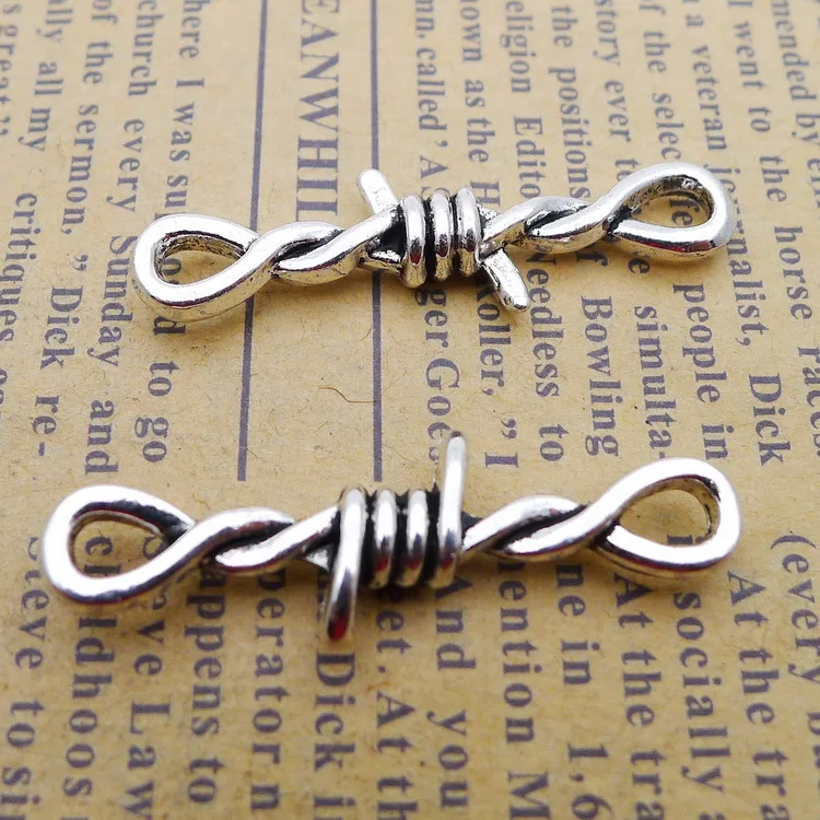 

Bulk Jewelry Bracelet Making Wire Connector Antique Silver Color 10x34mm 10 Pieces