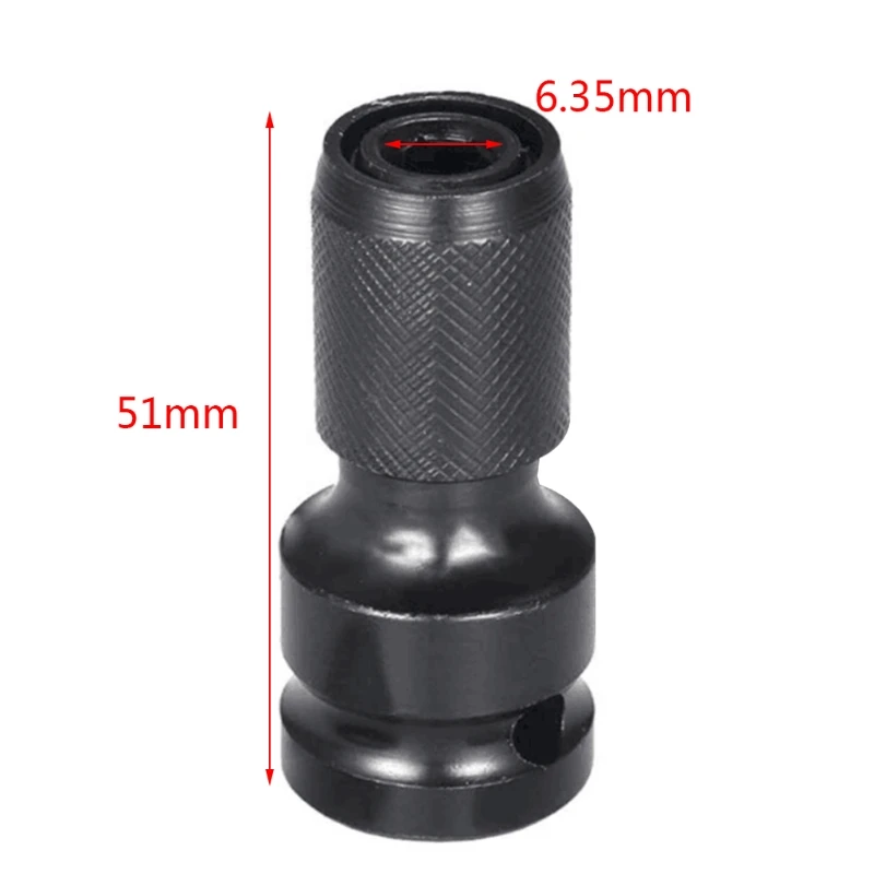 

New Style 1/2 Square Handle To 1/4 Hexagon Handle Electric Wrench Adapter, Telescopic Spring Sleeve Tool