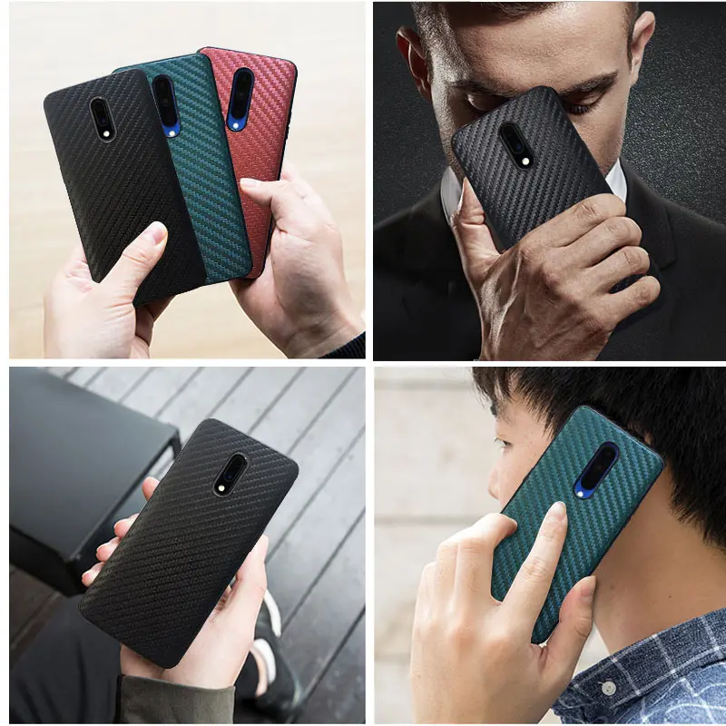 Official Design Phone Case For One plus 7 Carbon Aramid Fiber Texture Original Business Back Protective for Oneplus pro |