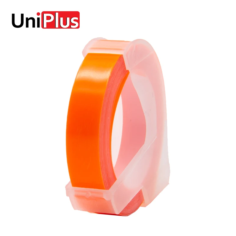 UniPlus DYMO 3D этикетировочные ленты флуоресцентные оранжевые блестящие цветные для