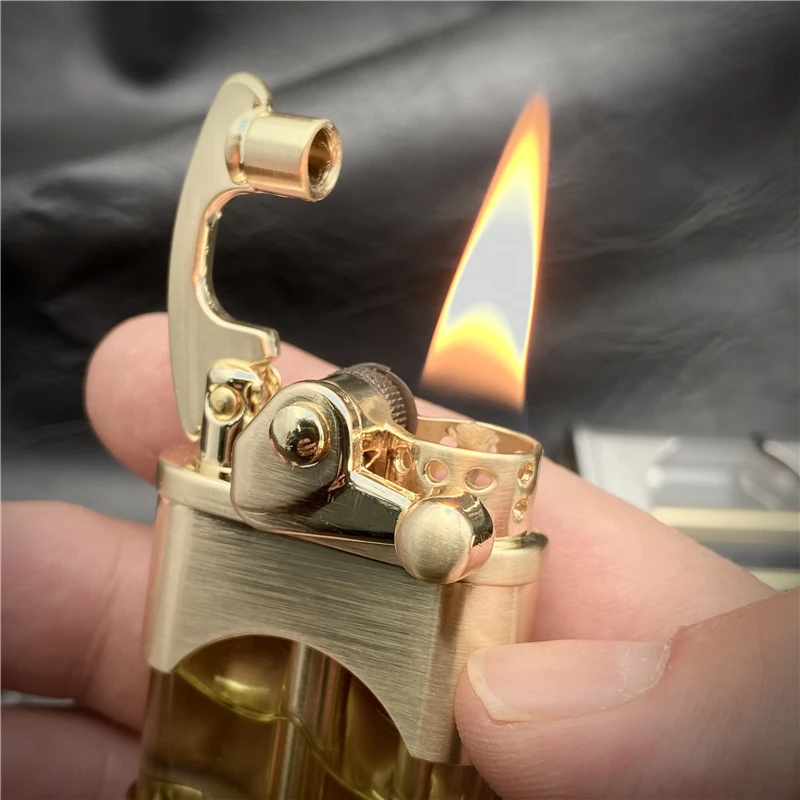 ZORRO New Windproof Metal Kerosene Lighter Transparent Oil Tank Creative Retro Flint Petroleum Lighters Smoking Accessories Gift | Дом и сад