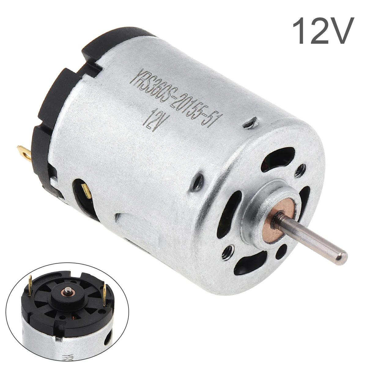 RS360 DC Motor 12V 12000RPM High Speed Carbon Brush Micro Motors for DIY Toy Hair Dryer Electric Fans