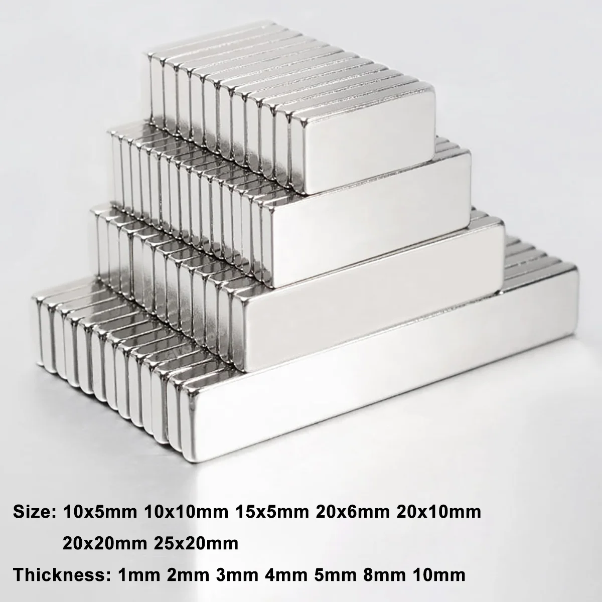 

10pcs N35 Rectangle Neodymium Magnets Rare Earth Magnet Block Strong Craft Magnets Permanent Magnet Multiple sizes