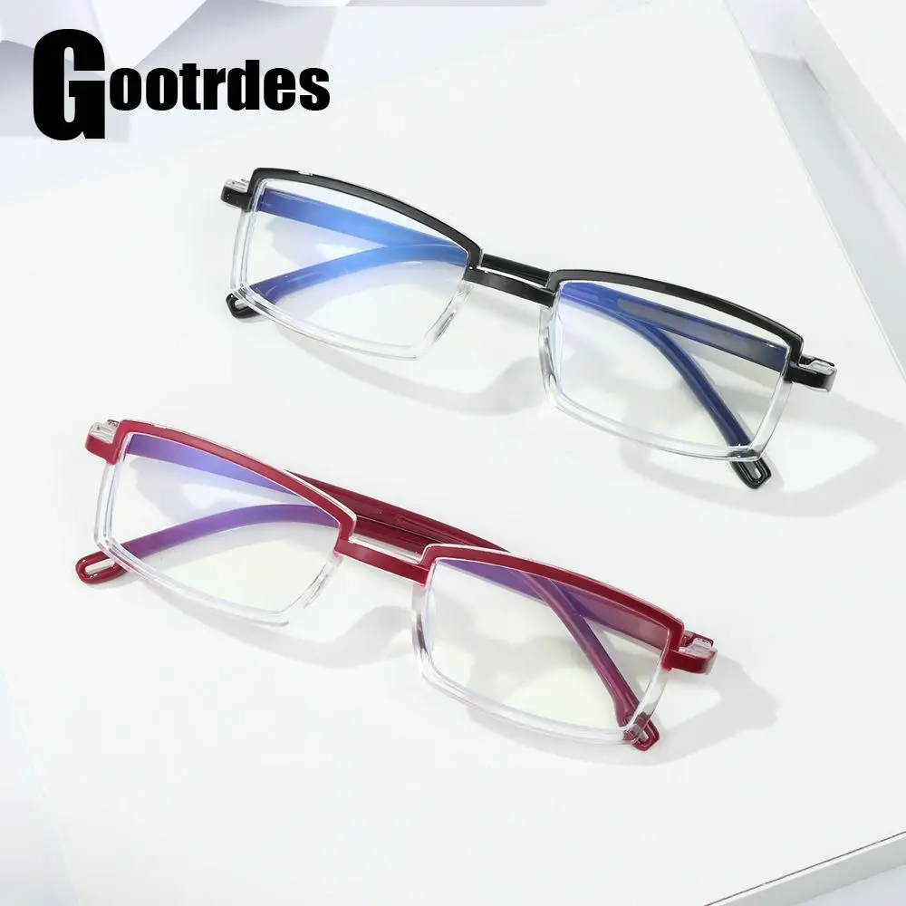 

Fashion Vintage Portable Comfortable Computer Goggles Ultra Light Frame Anti-Blue Light Eyeglasses Reading Glasses