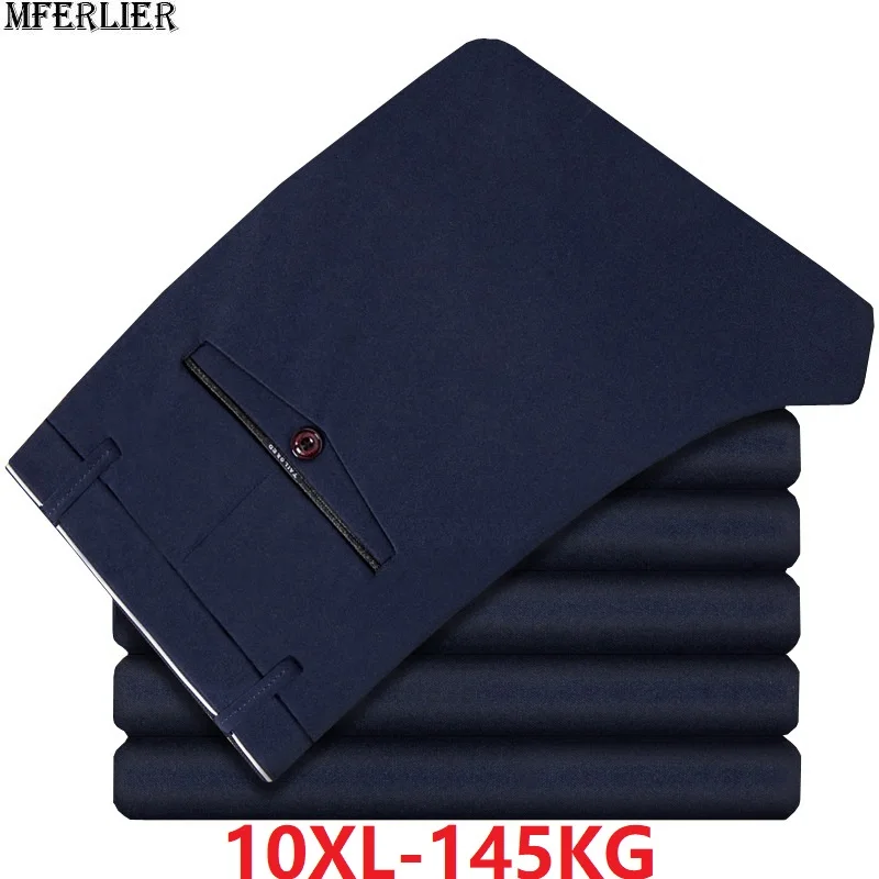 Мужские прямые брюки размера плюс формальные деловые 6XL 7XL 8XL 9XL 10XL на осень 48