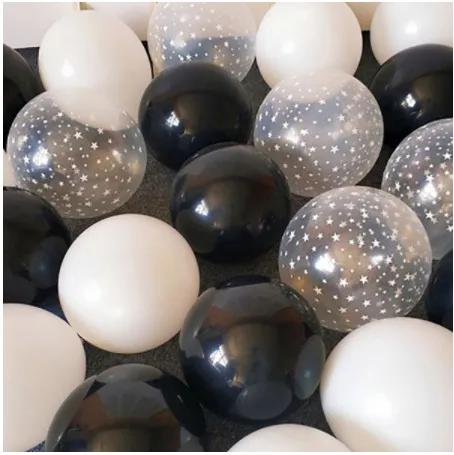 

12pcs Ink Blue Latex Balloon Set Star Clear Pink Gold Helium Balloons Wedding Decoration Baby Shower Birthday Party Supplies