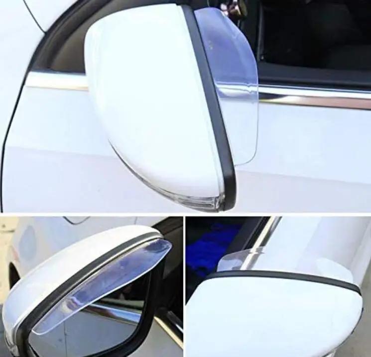 Car Styling PVC Rear View Mirror Sticker Rain Eyebrow for kia rio x-line rav4 h4 prado 150 land cruiser 200 nissan juke |