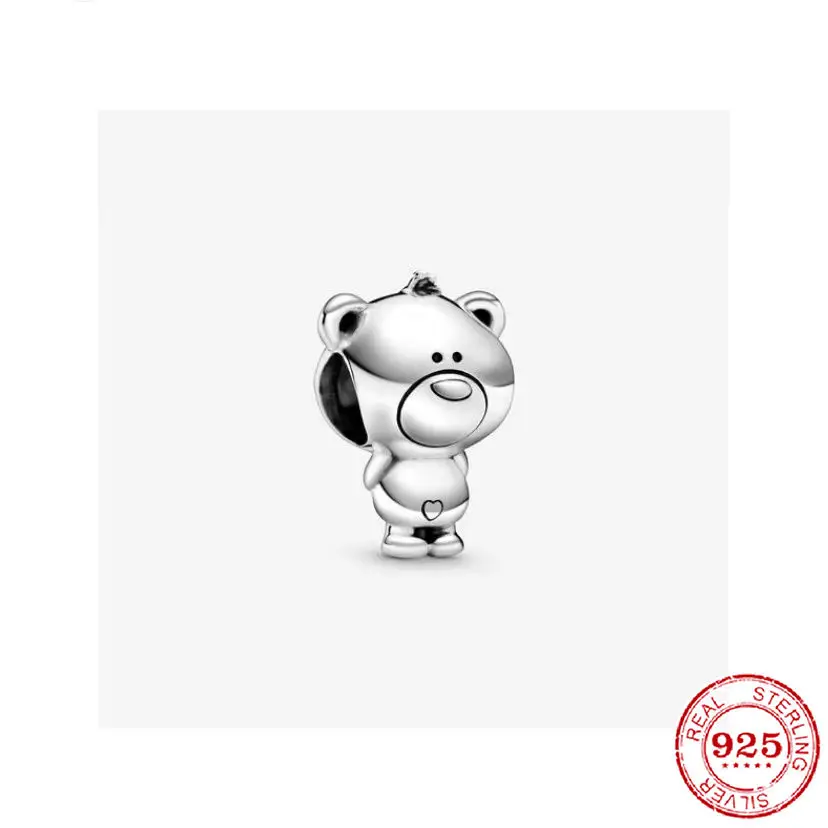 

Dijes originales de Pandora para pulsera, cuentas de plata de ley S925 con trenzas para nias, joyera de moda para mujer, regal