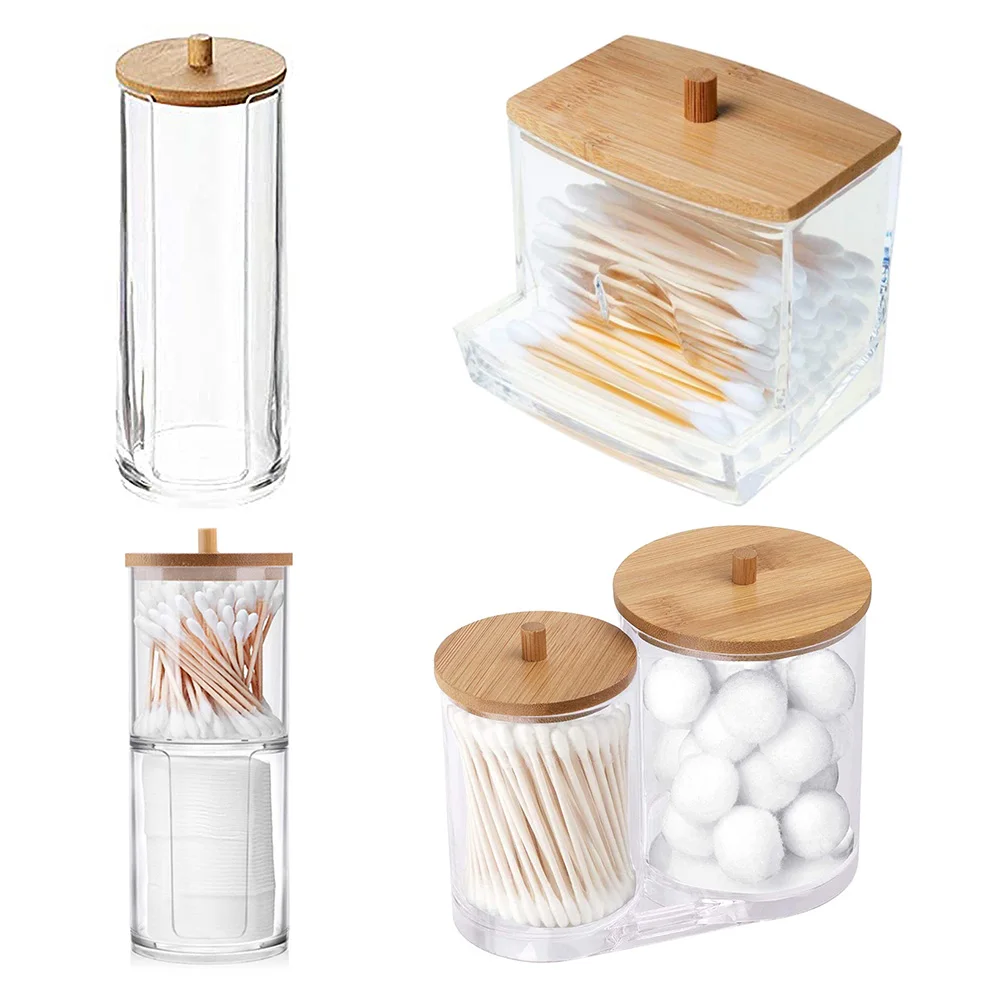 

Акриловая хлопчатобумажная Подставка-органайзер для хранения прозрачных ватных палочек