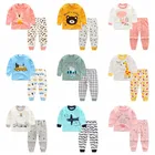 Комплект зимней детской одежды из 2 предметов; Домашний повседневный костюм; Хлопковая одежда; Костюм с длинными рукавами для малышей