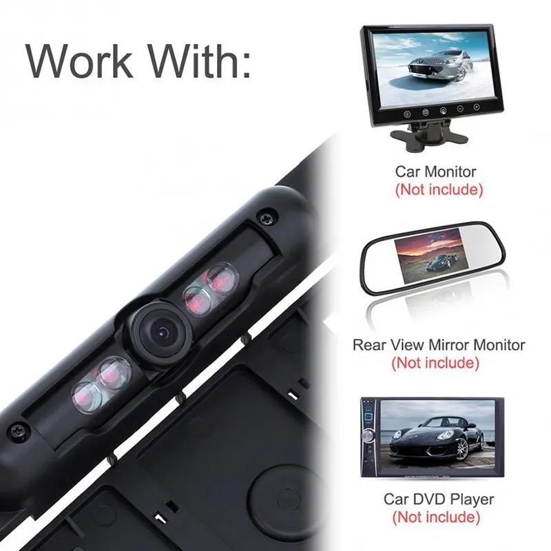

Hot sale Car EU License Plate Frame Rear View Reverse Backup Parking Night Vision Camera