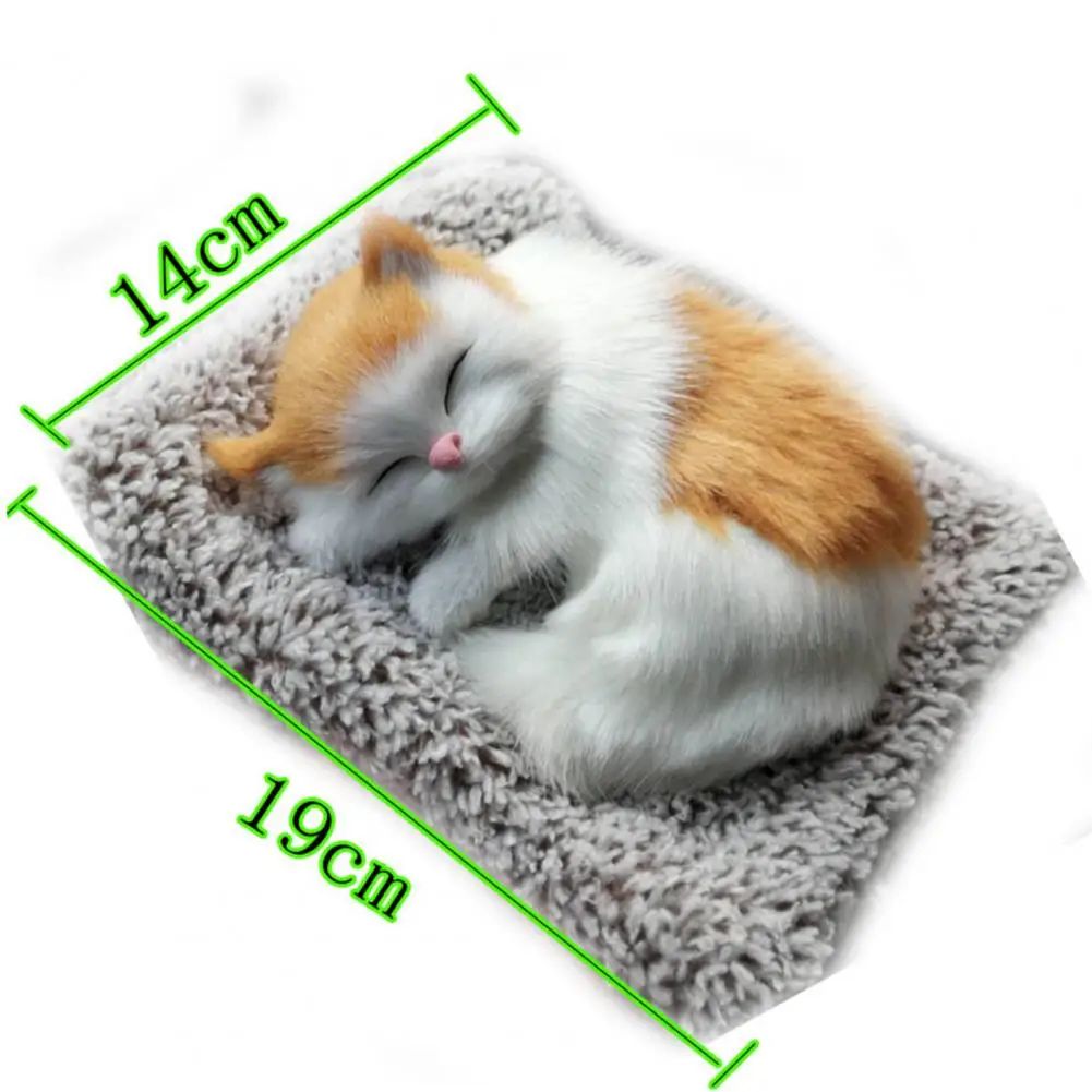 

Display Mold Sleeping Cat Design Purifying Air Plastic Cartoon Simulation Animal Model for Car Kitten Models Home Decoration Toy