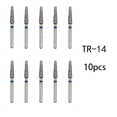 10 pcs TR-14 Стоматологические алмазные боры Стоматологическая лаборатория высокоскоростная ручка наконечника диаметр 1,6 мм стоматологические инструменты BR31 BR45 BR46 TR13 TR14 TF11 - Цвет: 10 pcs TR-14