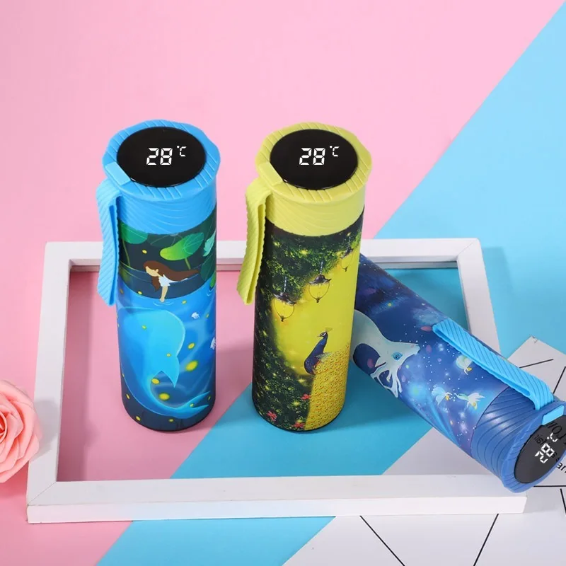 Новый Умный термос 500 мл кружка для бутылок светодиодный термометр портативный