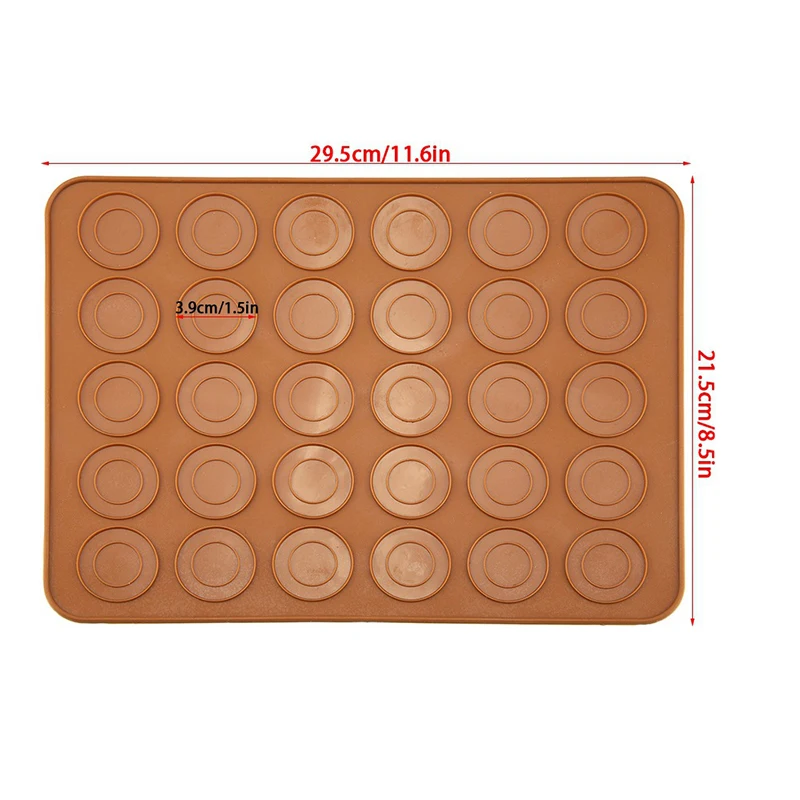 

Macaron Silicone Baking Mats Nonstick 30 Capacity Macaron Sheet Reusable Baking Mold for Dessert MOWA889