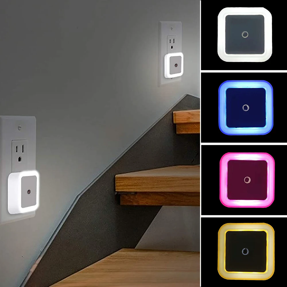 

LED Night Light Mini Light Sensor Control 110V 220V EU US Plug Nightlight Lamp For Children Kids Living Room Bedroom Lighting