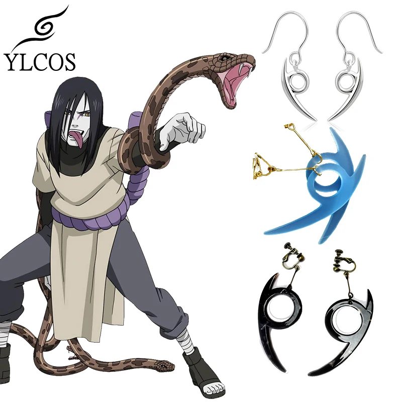

Аниме орочимару Косплей серьги Хэллоуин вечевечерние 3 цвета ювелирные изделия унисекс