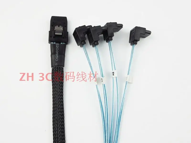 1 Drag 4Mini SAS Cable SFF8087 Turn 4SATA One четыре l образные налокотники SATA для подключения кабеля