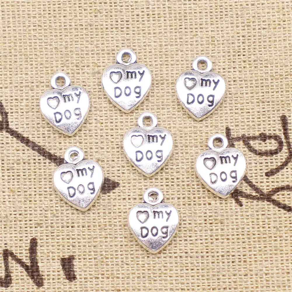 

Charm For Making Jewelry Pendants Antique Silver Color Dog Paw 13x10mm 10pcs