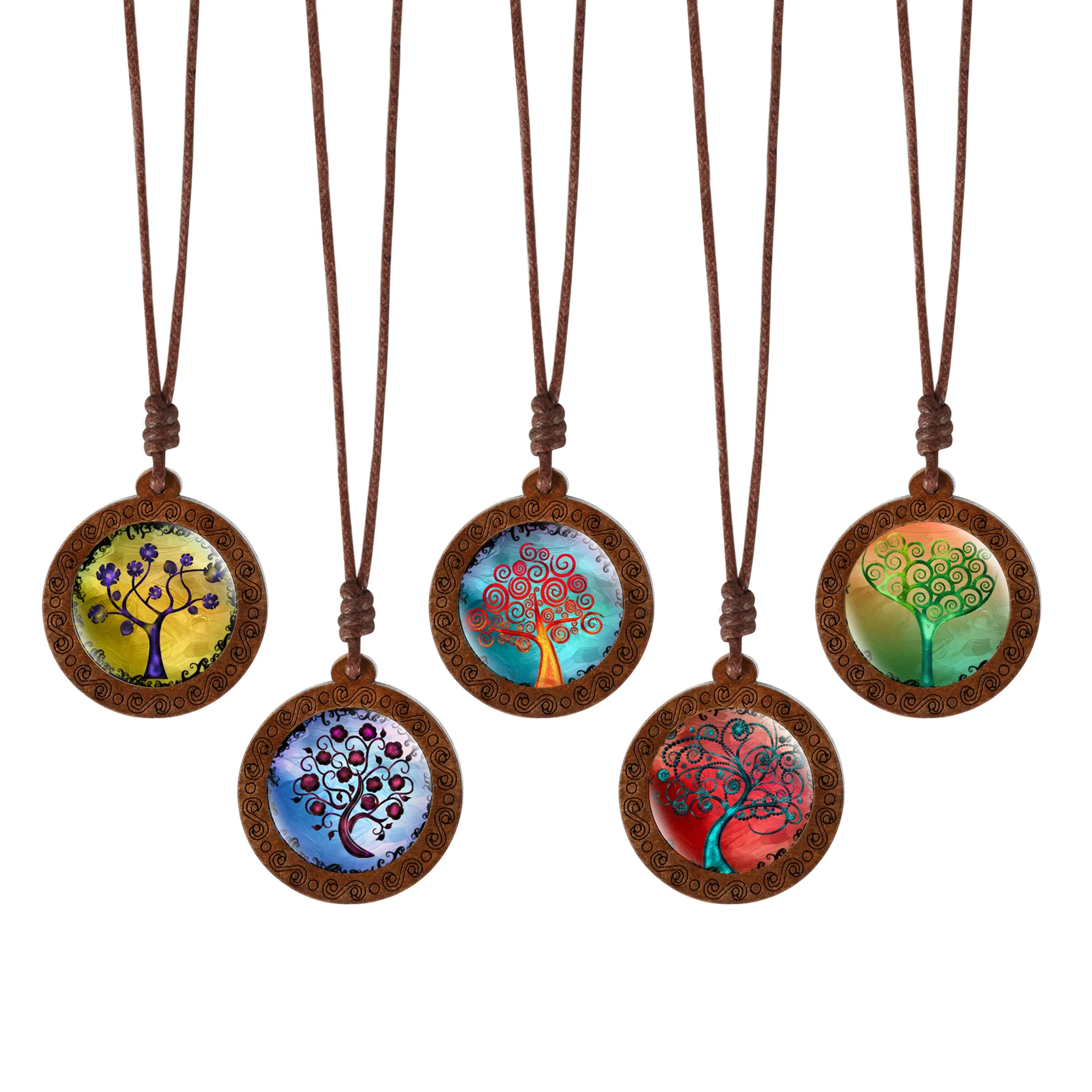 Горячая продажа ручной работы Регулируемая деревянная стеклянная Кабошон