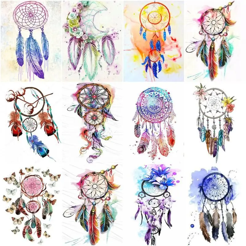 

CHENISTORY Painting By Numbers Dream Catcher Scenery For Adult Children Wall Art Pictures For Adults Home Decoration DIY Gift