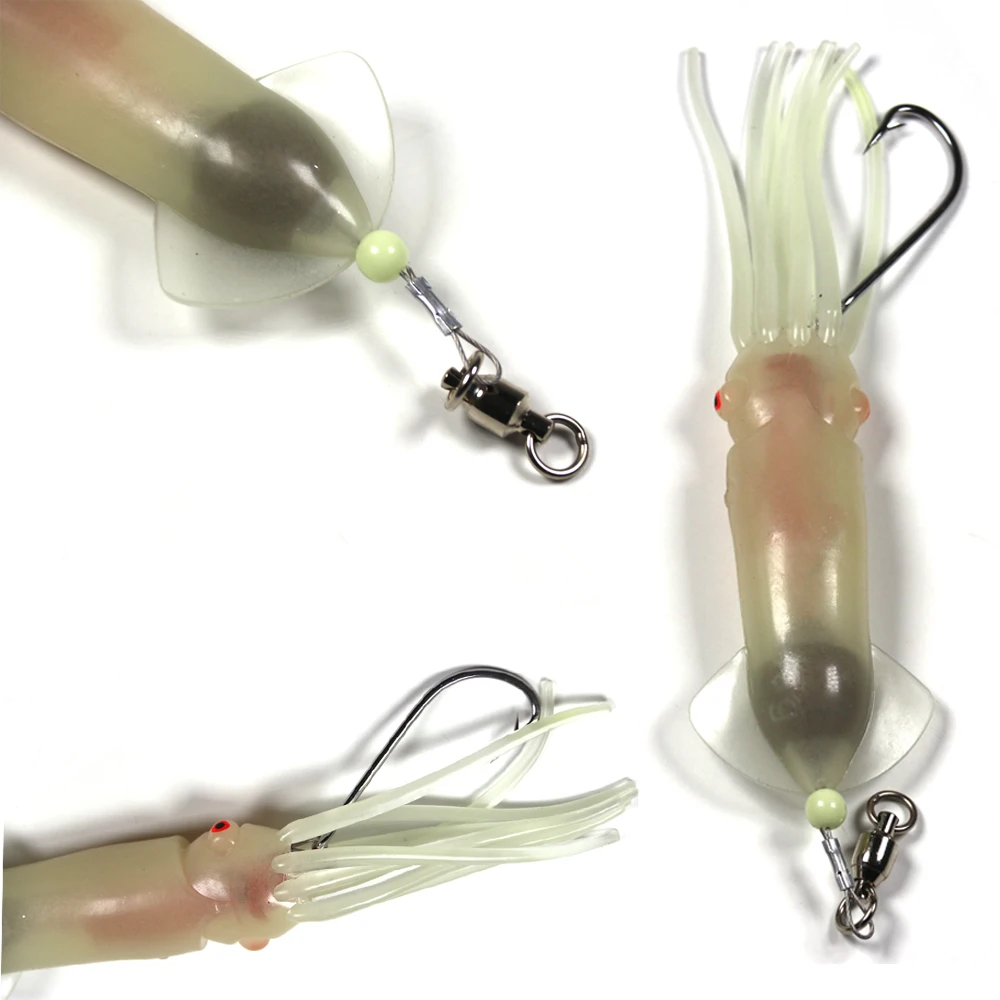 1 шт. электронный светодиодный мягкий кальмар приманка мигающий кальмарный джиг