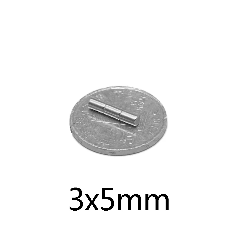 

100/200/300pcs 3x5mm Powerful Strong Magnetic Magnets 3mmx5mm Permanent Neodymium Magnets 3x5mm Small Round Magnet 3*5mm