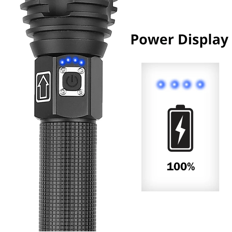 Супер мощный Xlamp XHP70.2 XHP90 светодиодный фонарь USB XHP50 лампа Zoom тактический фонарь 18650 26650 перезаряжаемый аккумулятор