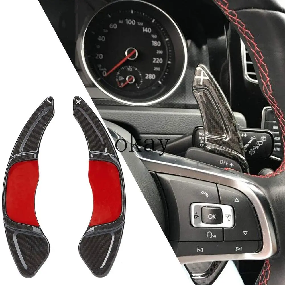 

Shift Paddle Car Shift Paddle Shift Extension Real Carbon Fiber for vw Golf 7 MK7 Scirocco Polo GTI (black)