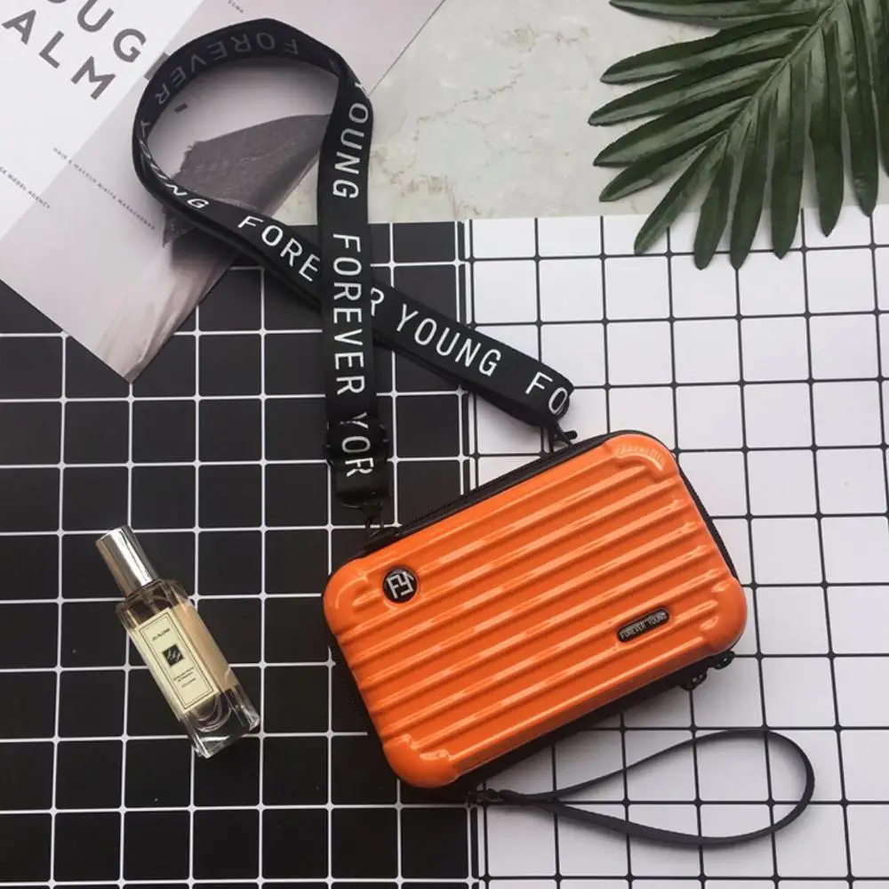 Оранжевый Путешествий Органайзер для макияжа чемодан коробка для ювелирных изделий в форме для леди модная косметичка портативная/Сумка для макияжа на плечо женская косметичка - Цвет: Оранжевый