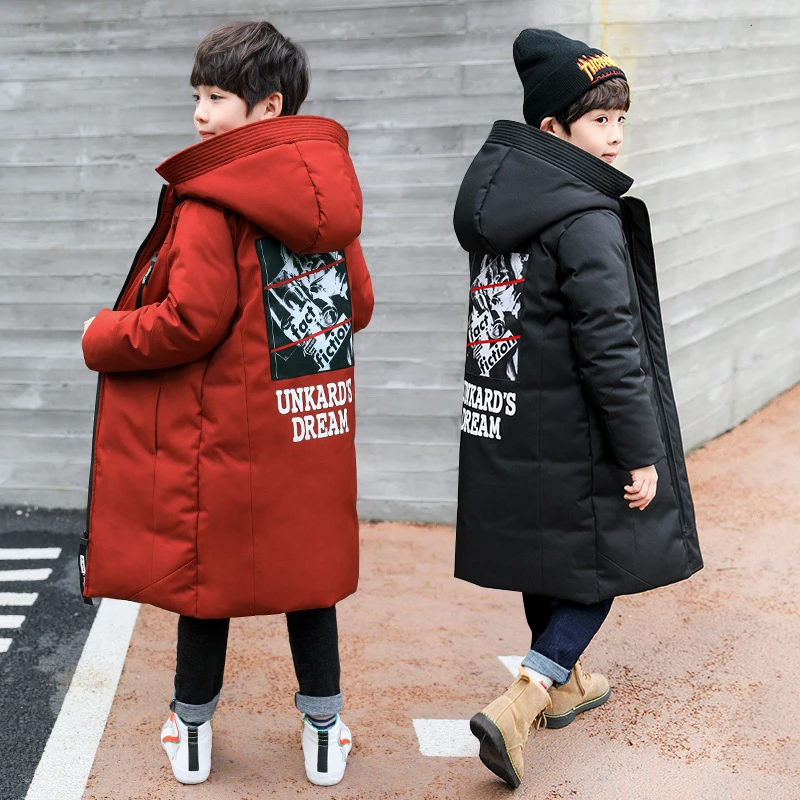 Детская пуховая куртка на мальчика с капюшоном возраст до 30 градусов|Пуховики и