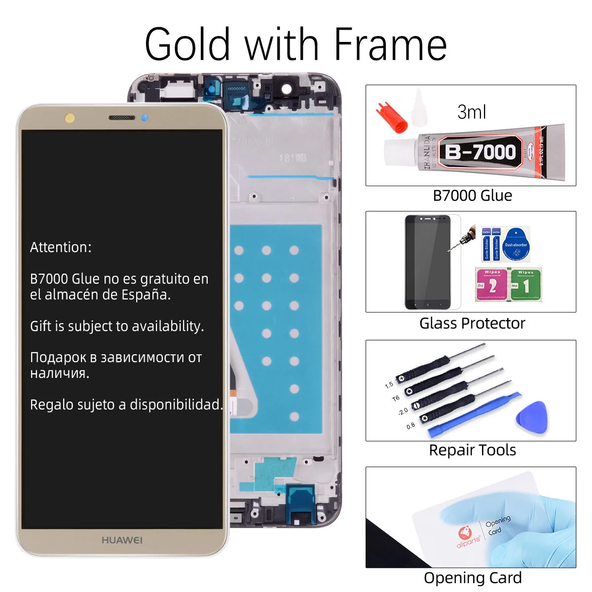 with Frame Gold Дисплей для HUAWEI P Smart Enjoy 7S FIG LX1 fig-lx3 fig-lx1 LCD в сборе с тачскрином на рамке 5.65'' черный белый синий золото - Цвет: with Frame Gold