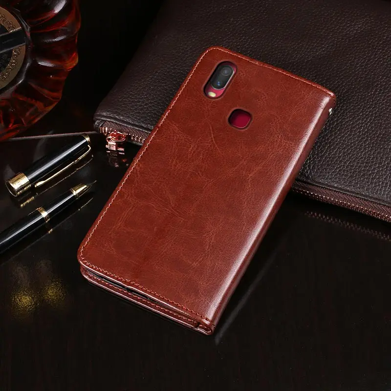 

Чехол-книжка для Vivo Y11 2019, кожаный чехол-бумажник в деловом стиле, чехол для телефона Fundas, чехол для Vivo Y11 2019