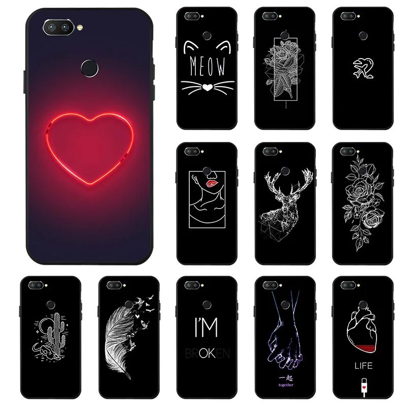 Черный силиконовый чехол для OPPO Realme 2 Pro задняя крышка защитный мягкий из ТПУ oppo