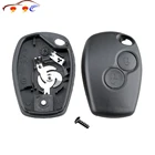 Новинка 2021, чехол для автомобильного ключа без лезвия, 2 кнопки, оболочка для автомобильного ключа, чехол для Renault Dacia Modus Clio 3 Мягкая конструкция Kangoo 2