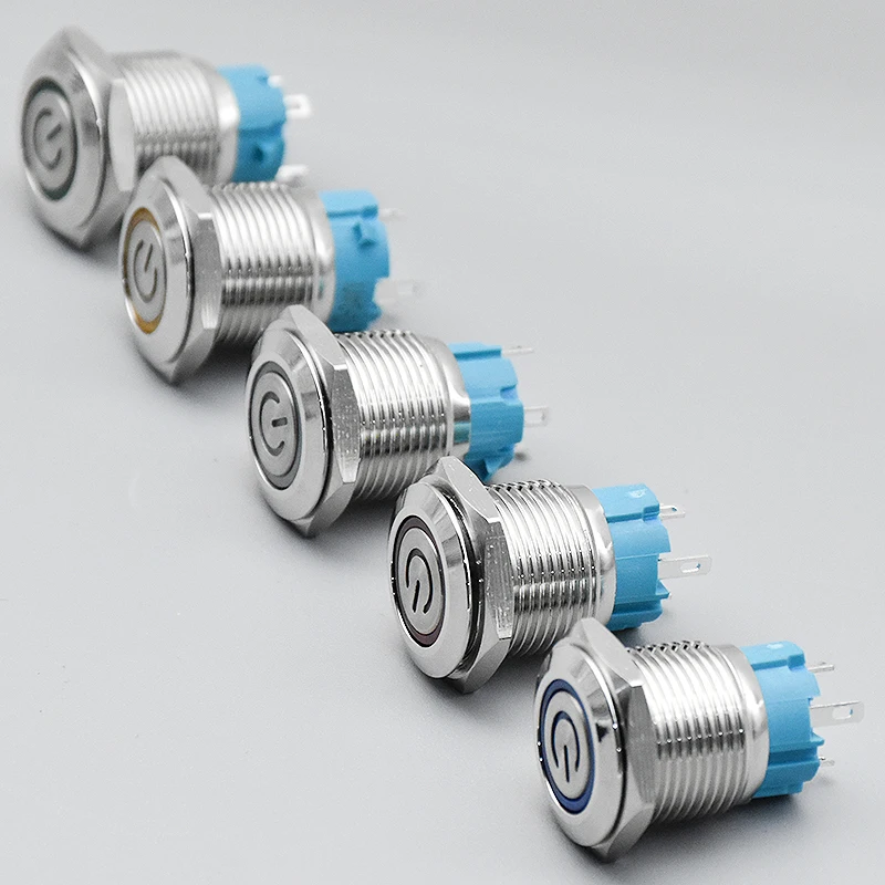 1 шт. 16 мм металлический кнопочный переключатель мгновенный Самостоятельная