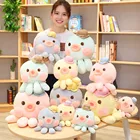 Симпатичная мультяшная плюшевая кукла, подушка в виде животного, подарок на день рождения для детей, двухсторонняя плюшевая игрушка, цветная глава, плюшевая кукла