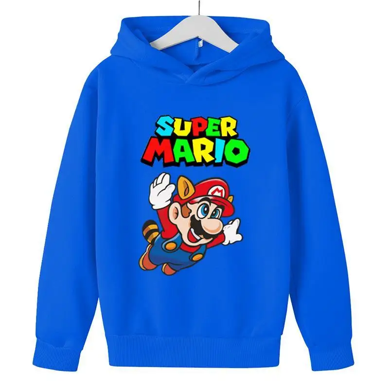 

Mario Pullover Children's 3D Print Hooded Sweatshirt Boys and Girls Cartoon Cothing Autumn Sweatshirt Fashion Anime Sweater