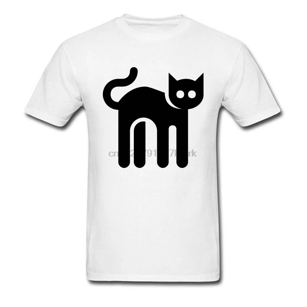 Черная кошка простой стиль футболки лучший подарок для друга 3D принт